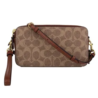 【COACH】金馬車滿版拼接蛇紋飾邊鏈帶肩背X斜背包(咖粉色) 歷史價格詳細信息