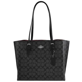 【COACH】C LOGO肩背大購物/托特包(深咖/紅) 歷史價格詳細信息