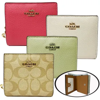 【COACH】字母C素面牛皮拉鍊鈔票零錢袋中夾(黑) 歷史價格詳細信息