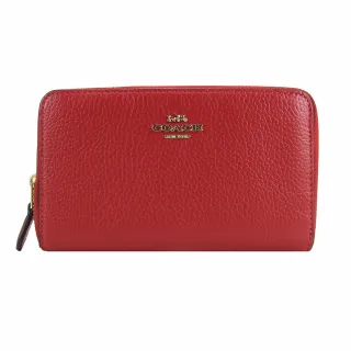 COACH 金屬馬車荔枝皮革對折拉鍊短夾(黑色) 歷史價格詳細信息