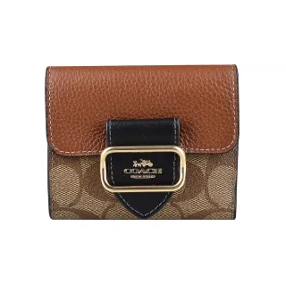 COACH Morgan 拼接PVC皮革鉚釘裝飾馬鞍斜背包(咖啡黑) 歷史價格詳細信息