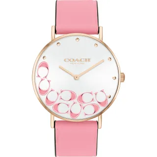 【COACH】Perry 優雅紫 CC皮帶女錶(CO14504134) 歷史價格詳細信息