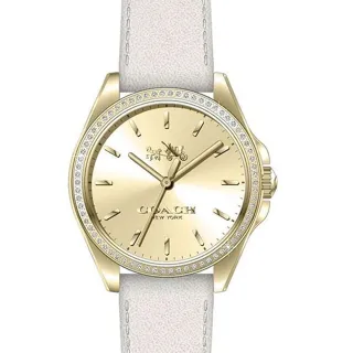 【COACH】優雅貝面晶鑽腕錶-34mm/半金(14503833) 歷史價格詳細信息