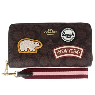 COACH 刺繡馬車格紋流蘇圍巾-米/杏 歷史價格詳細信息