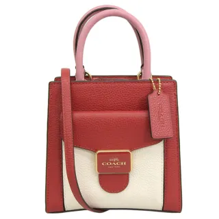 【COACH】撞色滿版C印花拼接皮帶飾信用卡零錢中夾(駝/深咖) 歷史價格詳細信息