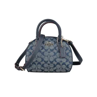 COACH SYDNEY 金馬車LOGO霧霾藍色鵝卵石紋皮革貝殼兩用包 歷史價格詳細信息