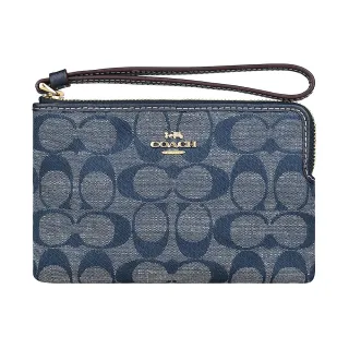 COACH 藍金屬標誌防水帆布押扣短夾-透明視窗 歷史價格詳細信息