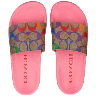 【COACH】粉X米X駝COACH星星條紋羊毛圍巾 歷史價格詳細信息