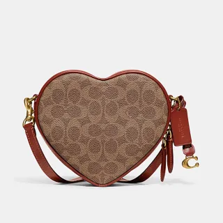 Coach Heart Print Skinny Mini ID Cardcase Signature w/Brown/Black NWT CP466 歷史價格詳細信息