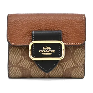 COACH  Morgan 最新款式拼接 皮革斜背鍊包 滿版c字咖啡色拼接蘋果綠色  贈品原廠紙袋、防塵袋 歷史價格詳細信息