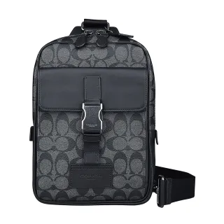 【COACH】小牛皮 拼接 PVC / GRAHAM 特大款 / 斜背 兩用包(黑色) 歷史價格詳細信息
