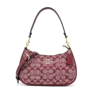 COACH Teri深咖C Logo愛心彩印彎底肩背/斜背兩用小包 歷史價格詳細信息