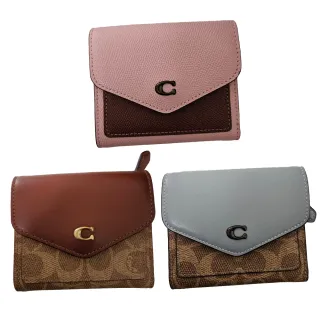 COACH 專櫃款 防刮皮革手掛式全開拉鍊長夾-粉撲桃色 歷史價格詳細信息