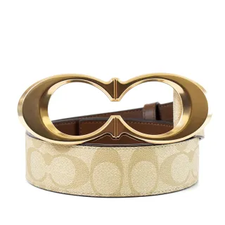 COACH 女款 素面雙面用皮帶-黑/咖啡色 歷史價格詳細信息