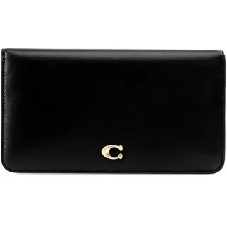 COACH 信封式長夾 栗色  國際正版中性皮夾 磁扣蓋式 防水防刮 全皮革材質燙金 不折鈔 歷史價格詳細信息