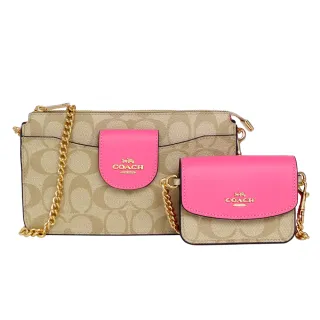 COACH淺卡C Logo萊姆綠掛帶拉鍊萬用手拿包 歷史價格詳細信息