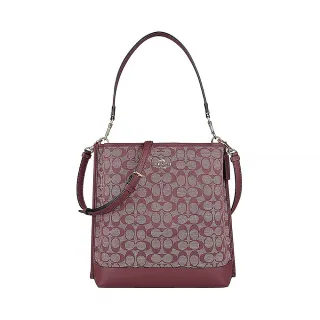 COACH C字LOGO酒紅色皮革ㄇ型拉鍊長夾(徽章款) 歷史價格詳細信息