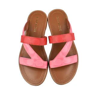 Coach 經典 粉紅桃白色 Logo大C 圖案 皮夾 手拿包 長夾 拉鏈零錢包 歷史價格詳細信息