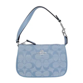 COACH水藍鱷魚紋全皮方框T釦翻蓋三摺多卡長夾 歷史價格詳細信息