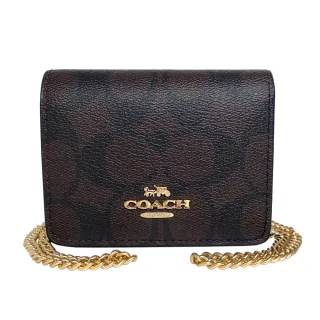 【COACH】PVC Logo真皮摺口手掛手機袋長夾(淺卡焦糖) 歷史價格詳細信息