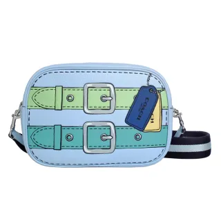 COACH水藍鱷魚紋全皮方框T釦翻蓋三摺多卡長夾 歷史價格詳細信息