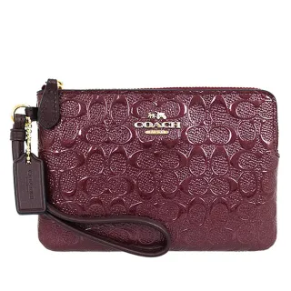 COACH 浮雕LOGO素面皮革肩背/斜背兩用酒神包(藍綠) 歷史價格詳細信息