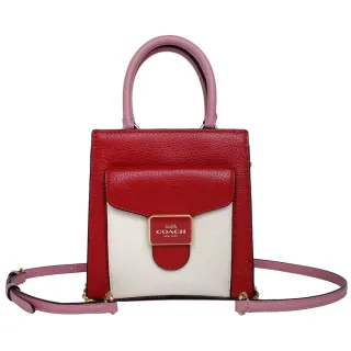 【COACH】COACH白字紅框馬車LOGO櫻桃刺繡燙印C字印花純棉短袖T恤(腮紅橘) 歷史價格詳細信息