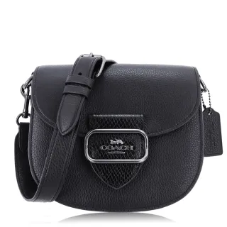 COACH Morgan 緹花PVC拼接皮革馬鞍斜背包(棕紅) 歷史價格詳細信息