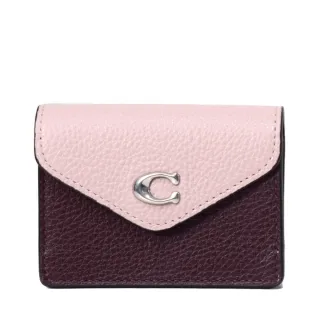 【COACH】撞色滿版C印花拼接皮帶飾信用卡零錢中夾(駝/深咖) 歷史價格詳細信息