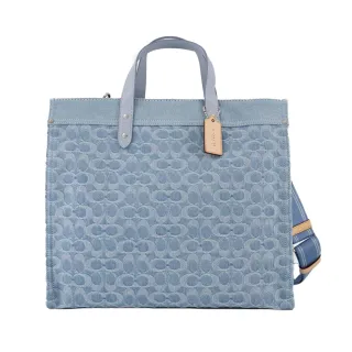 【COACH】Field 30馬車標誌PVC手提肩背兩用包(深咖x白) 歷史價格詳細信息