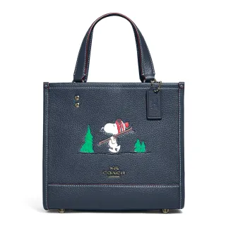 COACH 聯名款大款恐龍玫瑰圖騰PVC斜背肩背手提兩用包(紅棕色/贈原廠防塵袋紙袋 歷史價格詳細信息