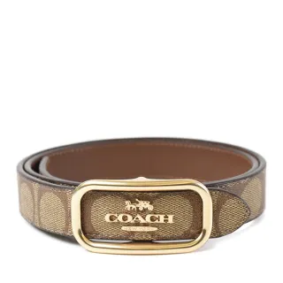 COACH 女款 素面雙面用皮帶-黑/咖啡色 歷史價格詳細信息