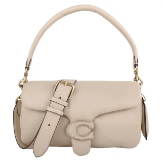 【COACH】TABBY 20 經典滿版C LOGO PVC拼接皮革金屬C字肩背/斜背兩用酒神包(-卡其/棕色) 歷史價格詳細信息