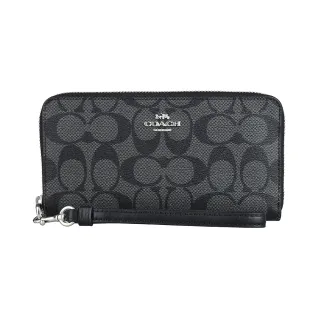 COACH 銀字Logo 防刮皮革對開二折釦式短夾(黑色) CR983 SVBK 歷史價格詳細信息