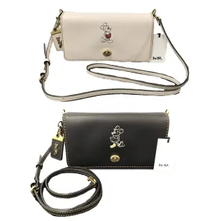 【COACH】限定迪士尼聯名款 撞色米奇雙層手提兩用包(紅/黑) 歷史價格詳細信息