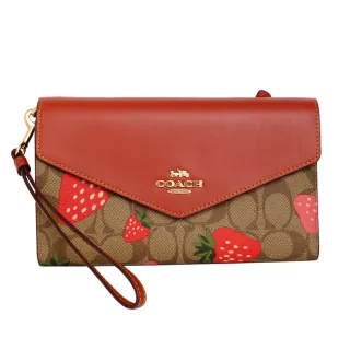 COACH 信封式長夾 栗色  國際正版中性皮夾 磁扣蓋式 防水防刮 全皮革材質燙金 不折鈔 歷史價格詳細信息