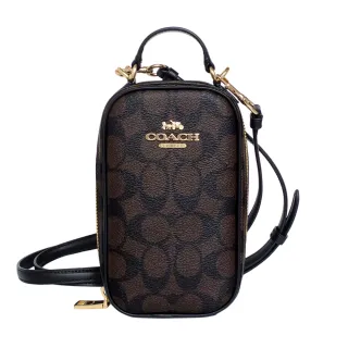 COACH PVC LOGO 拚色文件袋斜背包(咖啡/黑) 歷史價格詳細信息