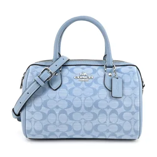 【COACH】Rowan金屬浮雕LOGO手提斜背兩用包(MINI/奶蓋綠) 歷史價格詳細信息
