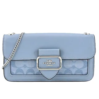 COACH Morgan 拼接PVC皮革鉚釘裝飾馬鞍斜背包(咖啡黑) 歷史價格詳細信息