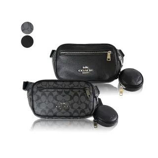 COACH 男款 緹花LOGO防刮拉鍊手提/斜背二用公事包-灰黑色 歷史價格詳細信息