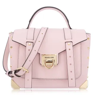 MICHAEL KORS Manhattan 緹花logo翻蓋手提/斜背二用包-乾燥玫瑰粉/中 歷史價格詳細信息