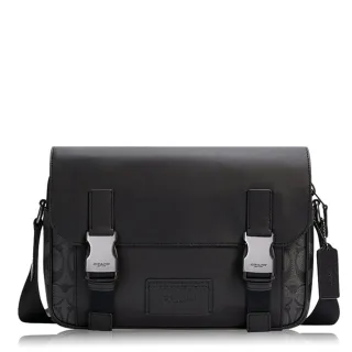 【COACH】經典黑灰老花滿版鐵牌男生皮帶皮革寬版(Coach 91286) 歷史價格詳細信息