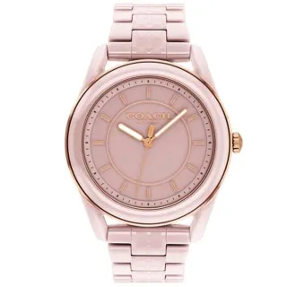 COACH 經典LOGO陶瓷女錶-粉/38mm 14503772 歷史價格詳細信息