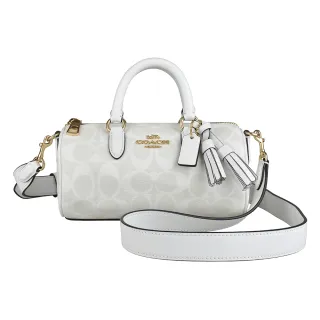 COACH Lacey 拼色皮革復古流蘇掛飾兩用圓筒包(迷你/酒紅) 歷史價格詳細信息