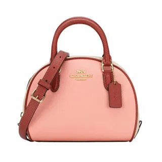 【COACH】撞色滿版C印花拼接皮帶飾信用卡零錢中夾(駝/深咖) 歷史價格詳細信息