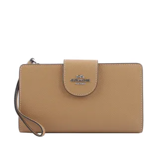 COACH 馬車Logo 防刮皮革附可拆提把長夾(白色) C3441 IMCHK 歷史價格詳細信息