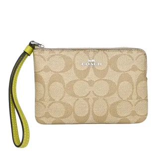 COACH淺卡小C Logo桃粉真皮拉鍊直式斜背手機包 歷史價格詳細信息