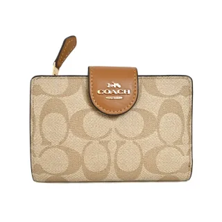 COACH淺卡C Logo萊姆綠掛帶拉鍊萬用手拿包 歷史價格詳細信息