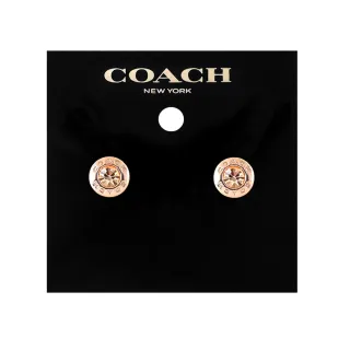 COACH 玫瑰緹花LOGO防刮皮革釦式中夾-白色 歷史價格詳細信息