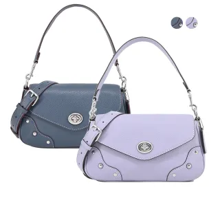 COACH MILLIE 轉釦牛皮拼接PVC肩/斜背兩用包(卡其木紅) 歷史價格詳細信息